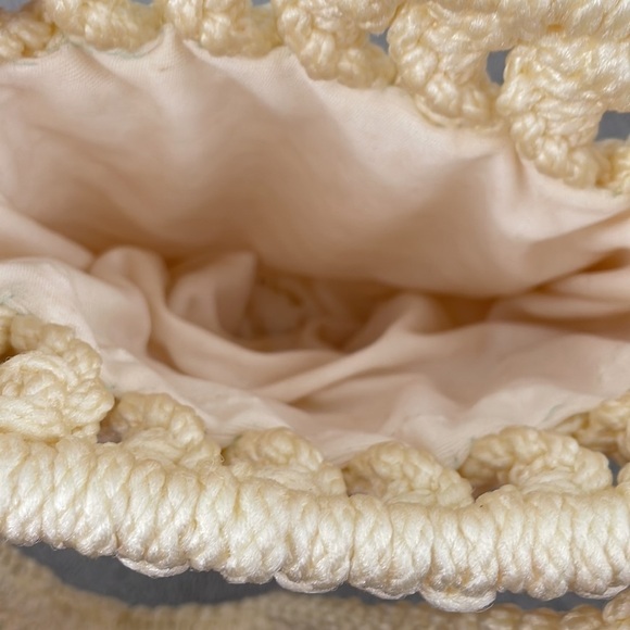 Macramé Cream Handmade Handbag - Picture 3 of 4